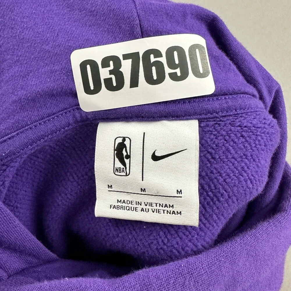 Los Angeles Lakers Hoodie Men Medium Purple Nike Pullover Sweatshirt Logo NBA M